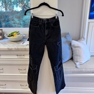 SLVRLAKE Black London Jeans with Rips